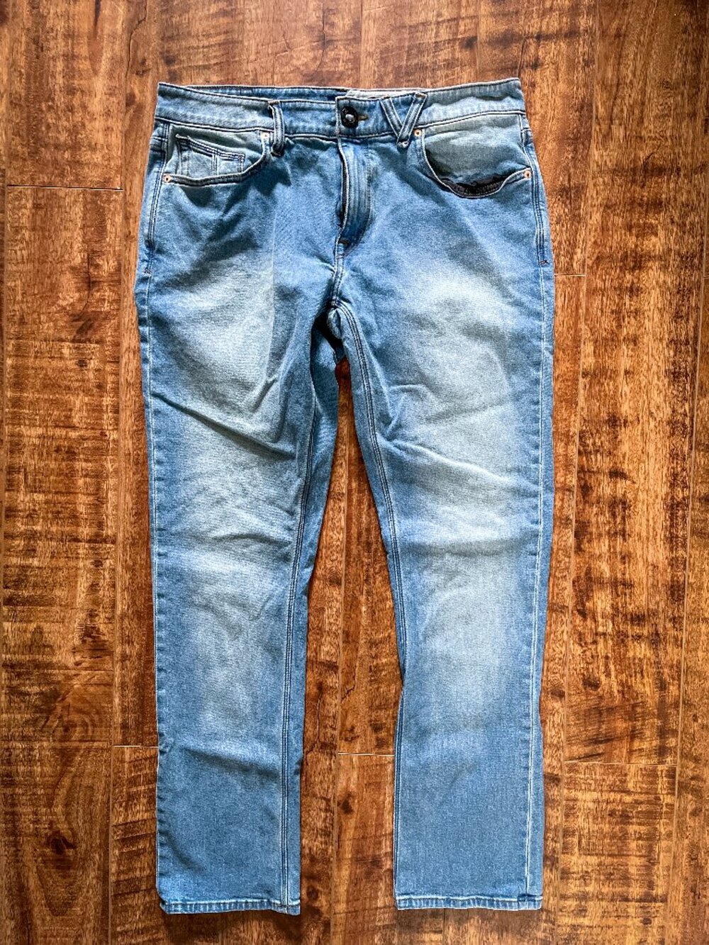 Volcom Size 34 Vorta Blue Jeans Slim Straight